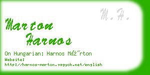 marton harnos business card